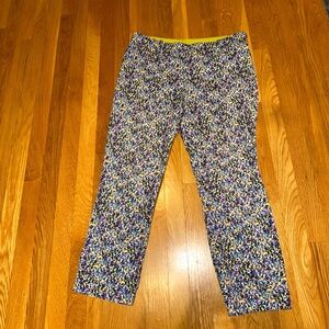 Ann Taylor Floral Chelsea Crop Pants ~ Side Zip ~ 12